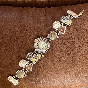 Chico’s Gold and Silver Seashell Charm Watch